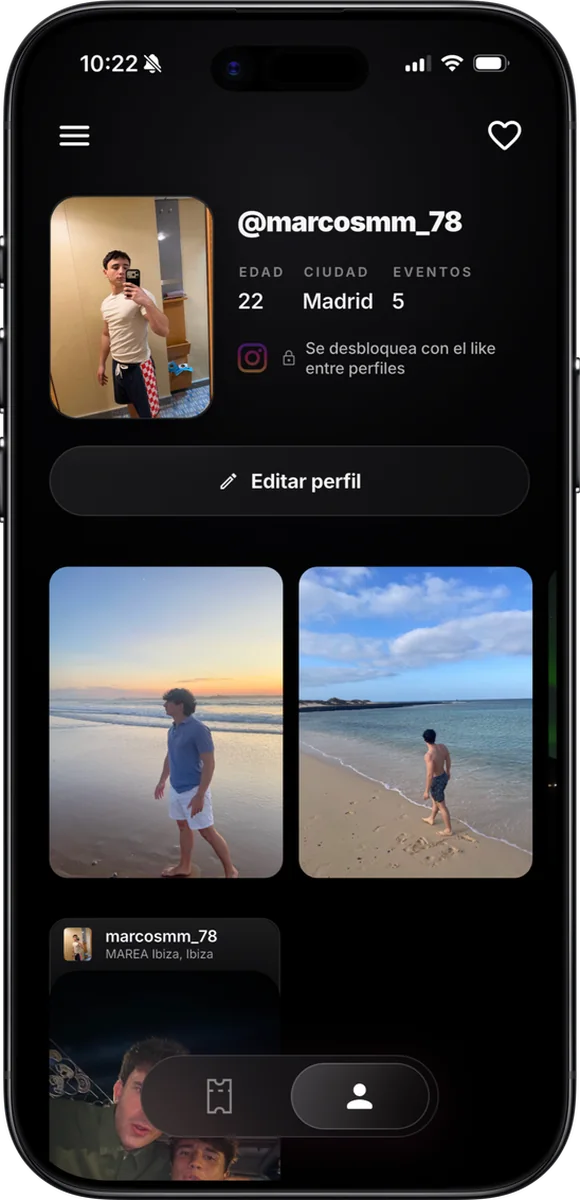 Perfil de usuario con el Instagram bloqueado